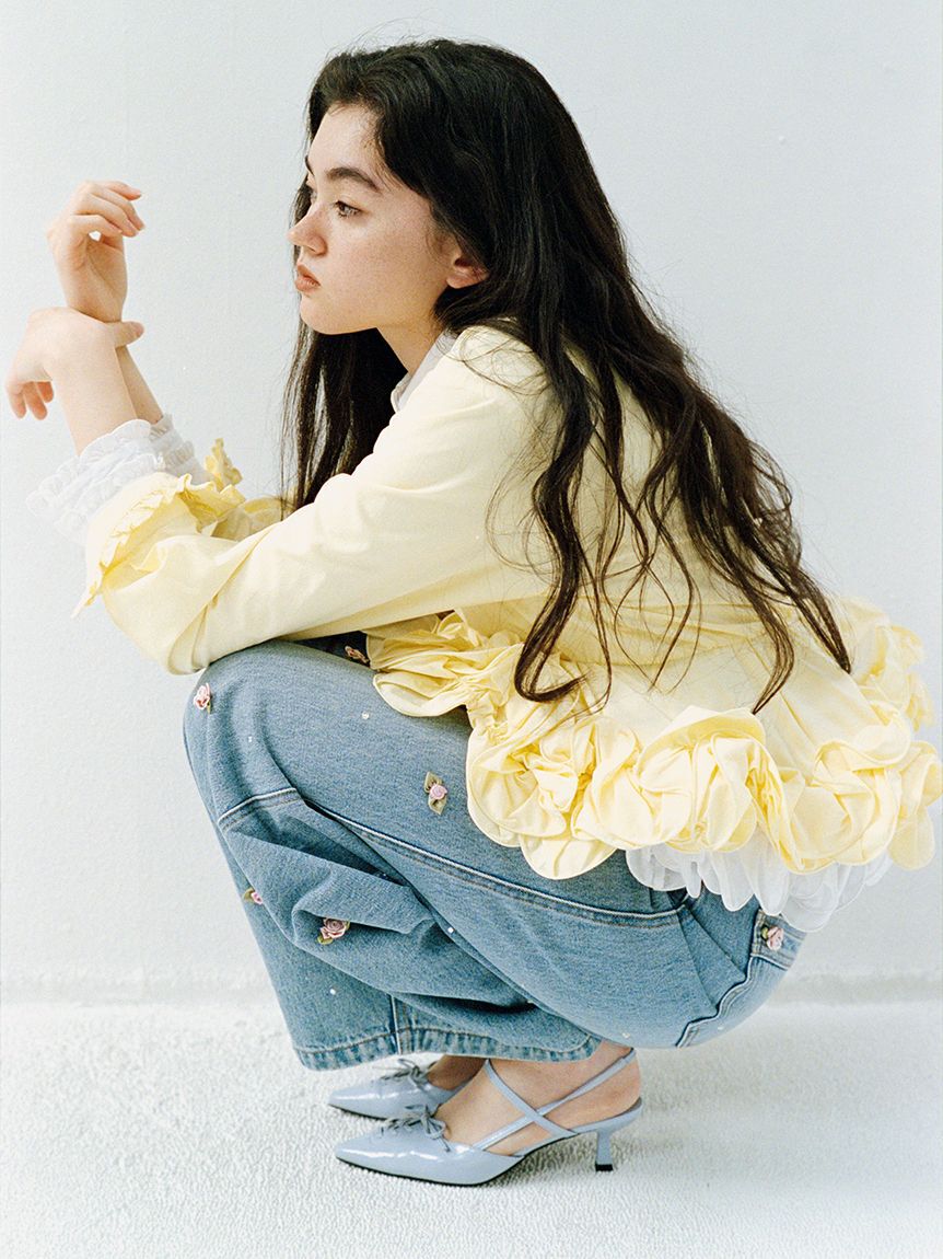 LILY BROWN「レースアップスリングバッグパンプス」|パンプス|