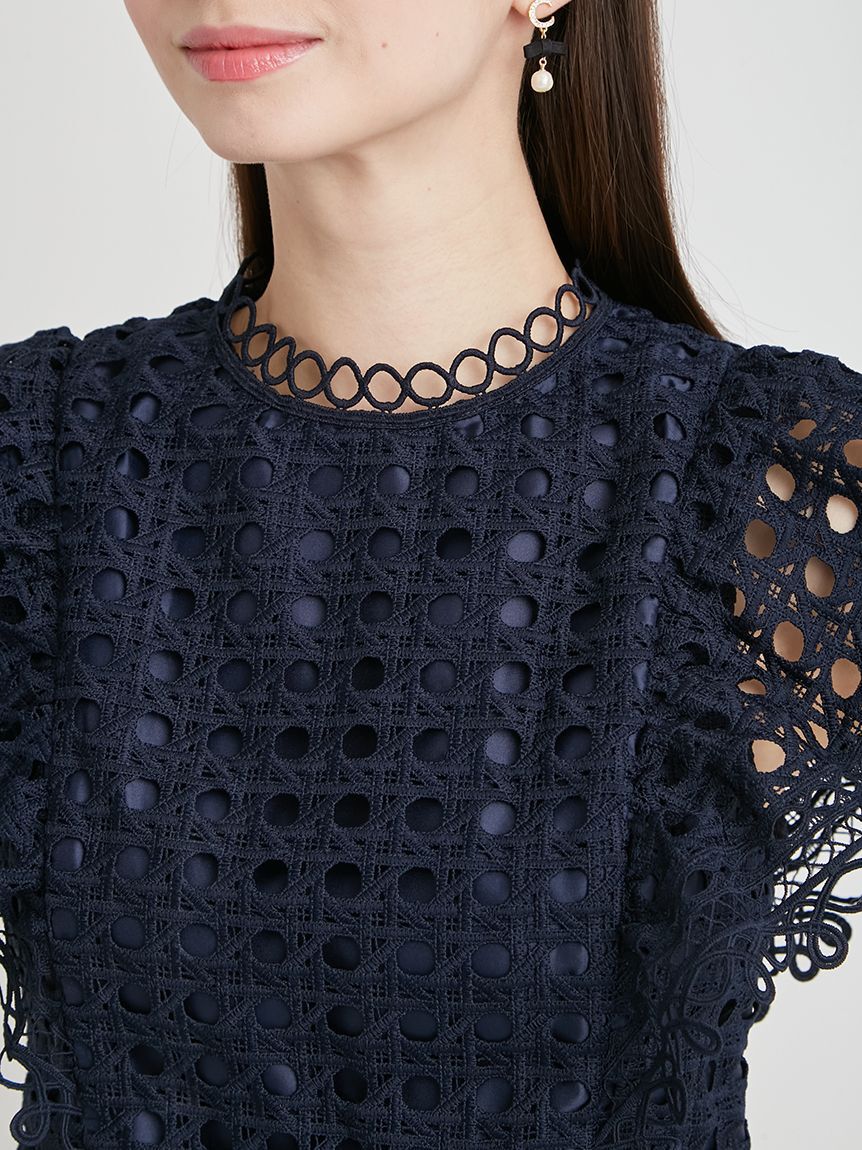 CELFORD「【セットアップ対応】ジオメトリックパターンレースブラウス」|シャツ・ブラウス|