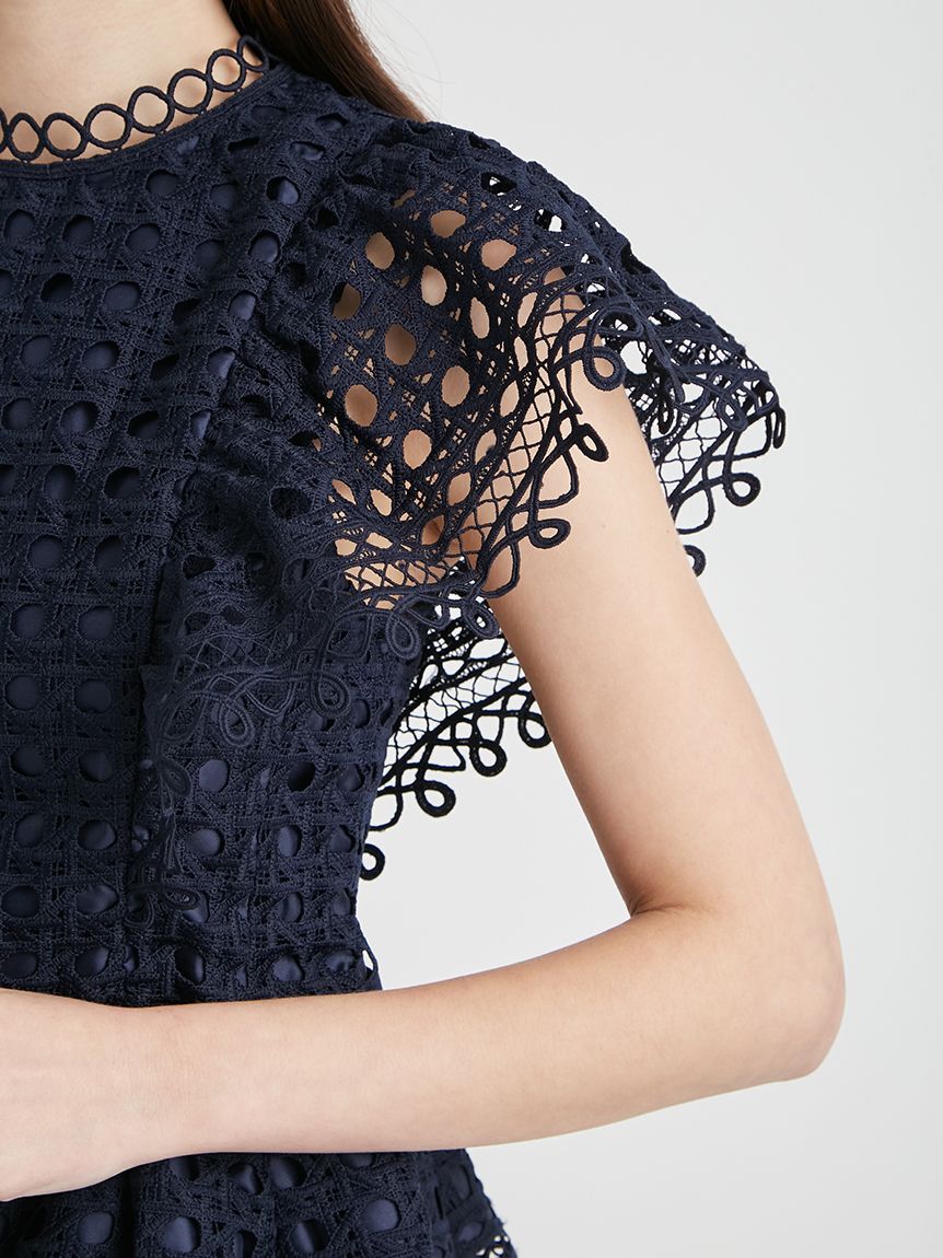 CELFORD「【セットアップ対応】ジオメトリックパターンレースブラウス」|シャツ・ブラウス|