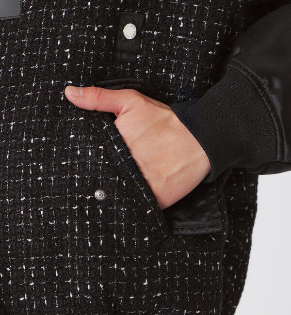  「モノトーンツイードコンビMA-1」|ブルゾン・スタジャン|