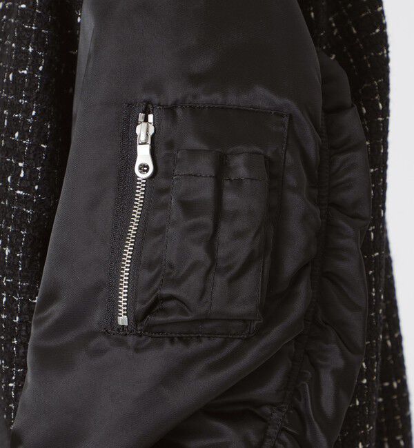  「モノトーンツイードコンビMA-1」|ブルゾン・スタジャン|