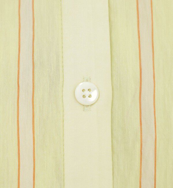  「ストライプリネンミックスギャザーブラウス」|シャツ・ブラウス|