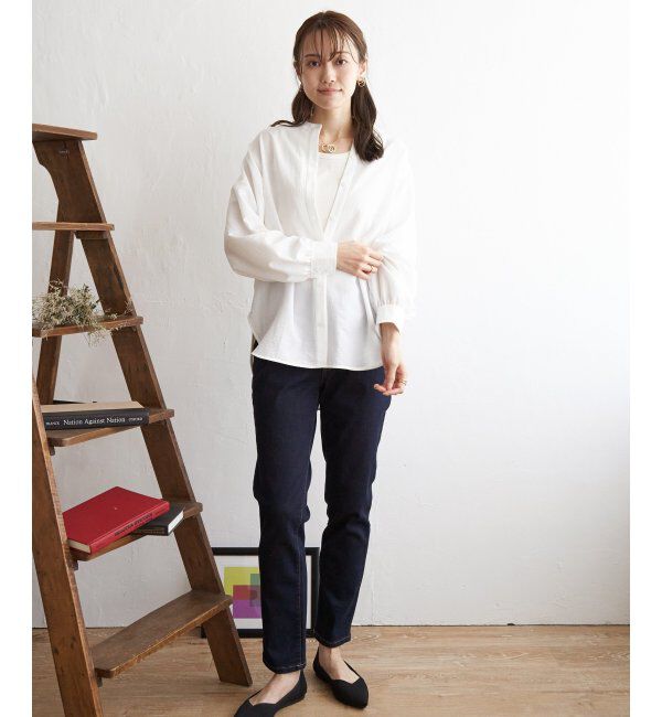 ikka「前後2WAYバンドカラーシャツ」|シャツ・ブラウス|