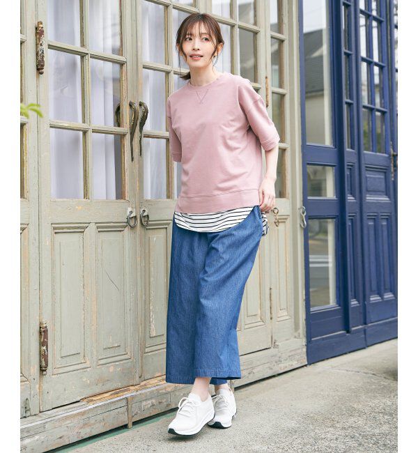 ikka「麻混ベルト付きワイドパンツ」|その他|