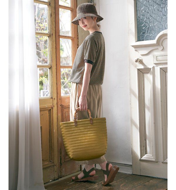 ikka「麻混ベルト付きワイドパンツ」|その他|