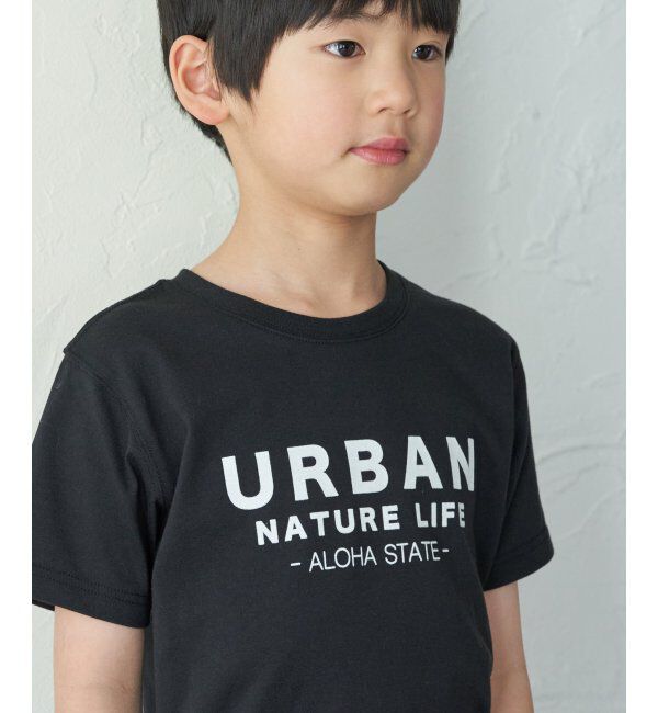 ikka kids「【親子おそろい】URBAN NATURE LIFE アーバンネイチャーライフ フロッキープリントT（120~160cm）」|Tシャツ・カットソー|
