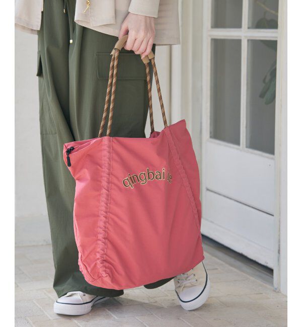 ikka「撥水ロゴ刺繍ロープトートバッグ」|その他|