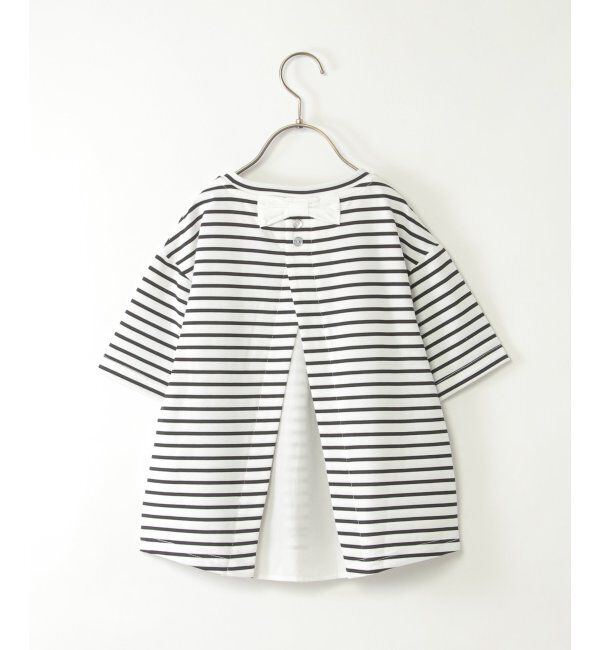 ikka kids「【親子おそろい】冷感バックシャンボーダープルオーバー（120~160cm）」|Tシャツ・カットソー|オフホワイト