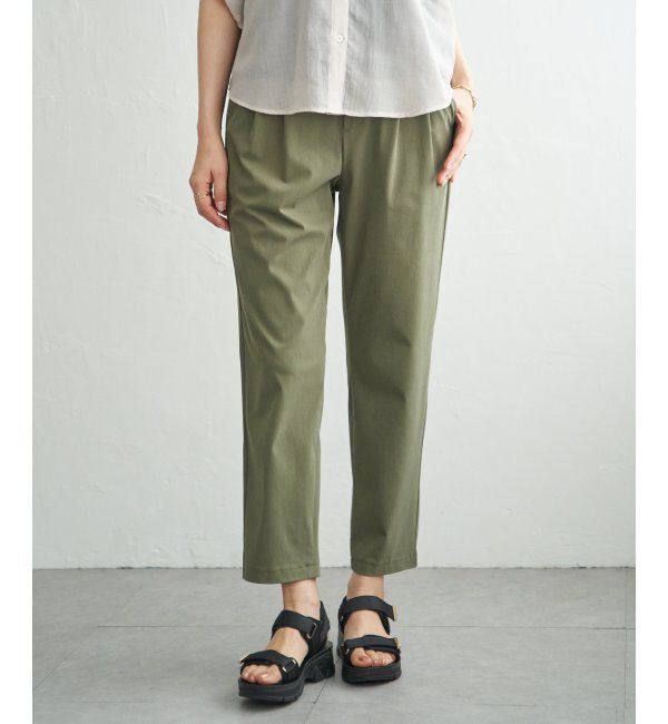 ikka「GOKU楽パンツ 冷感テーパード」|その他|カーキ
