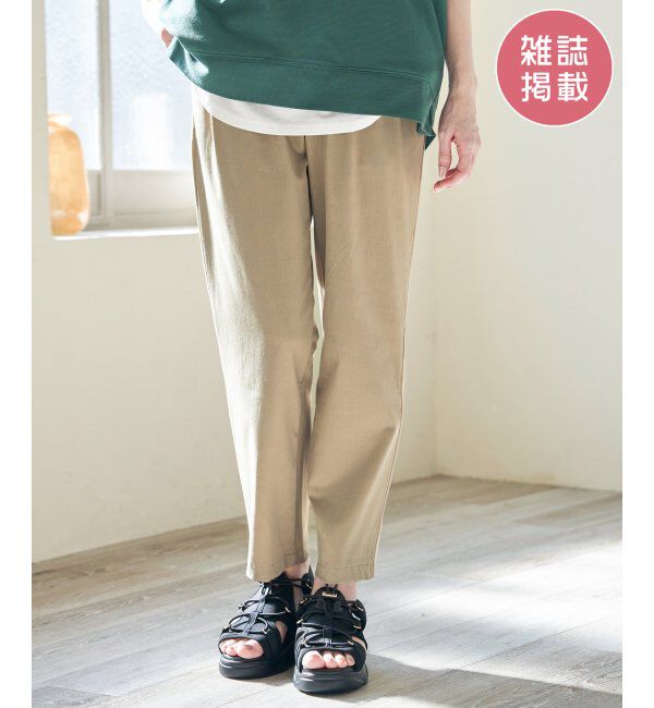 ikka「GOKU楽パンツ 冷感テーパード」|その他|ベージュ