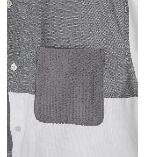 ikka「7分袖冷感ブロックスシャツ」|シャツ・ブラウス|