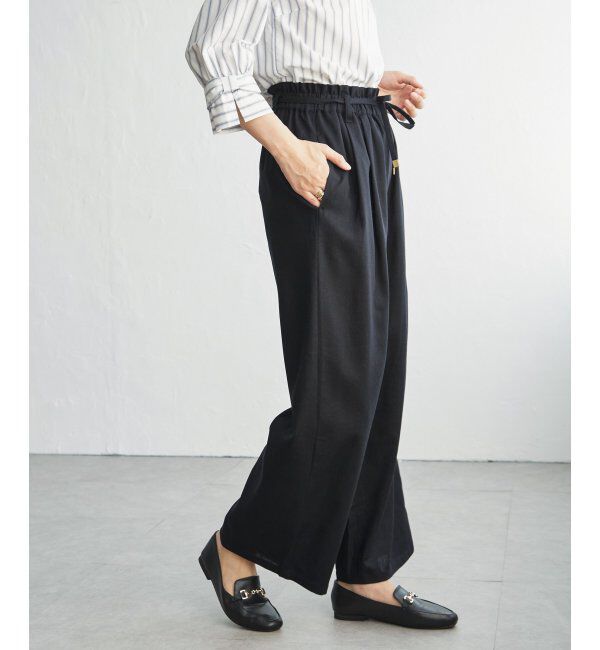 ikka「麻混ベルト付きイージーパンツ」|その他|