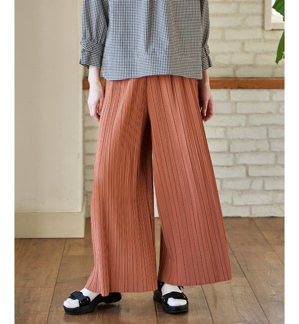 ikka「さらっとプリーツワイドパンツ」|その他|