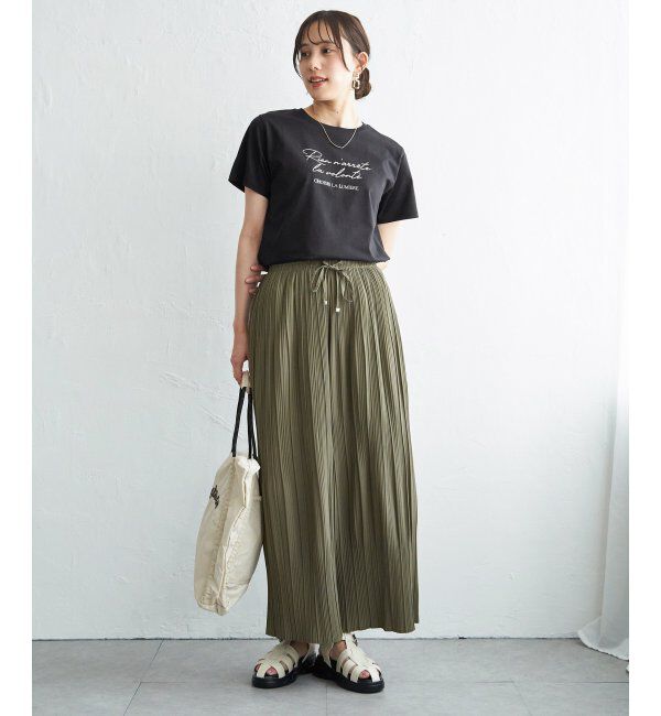 ikka「さらっとプリーツワイドパンツ」|その他|