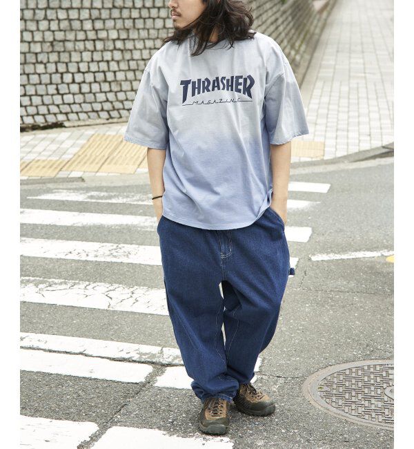 VENCE share style「THRASHER スラッシャー ヴィンテージダメージTシャツ」|Tシャツ・カットソー|
