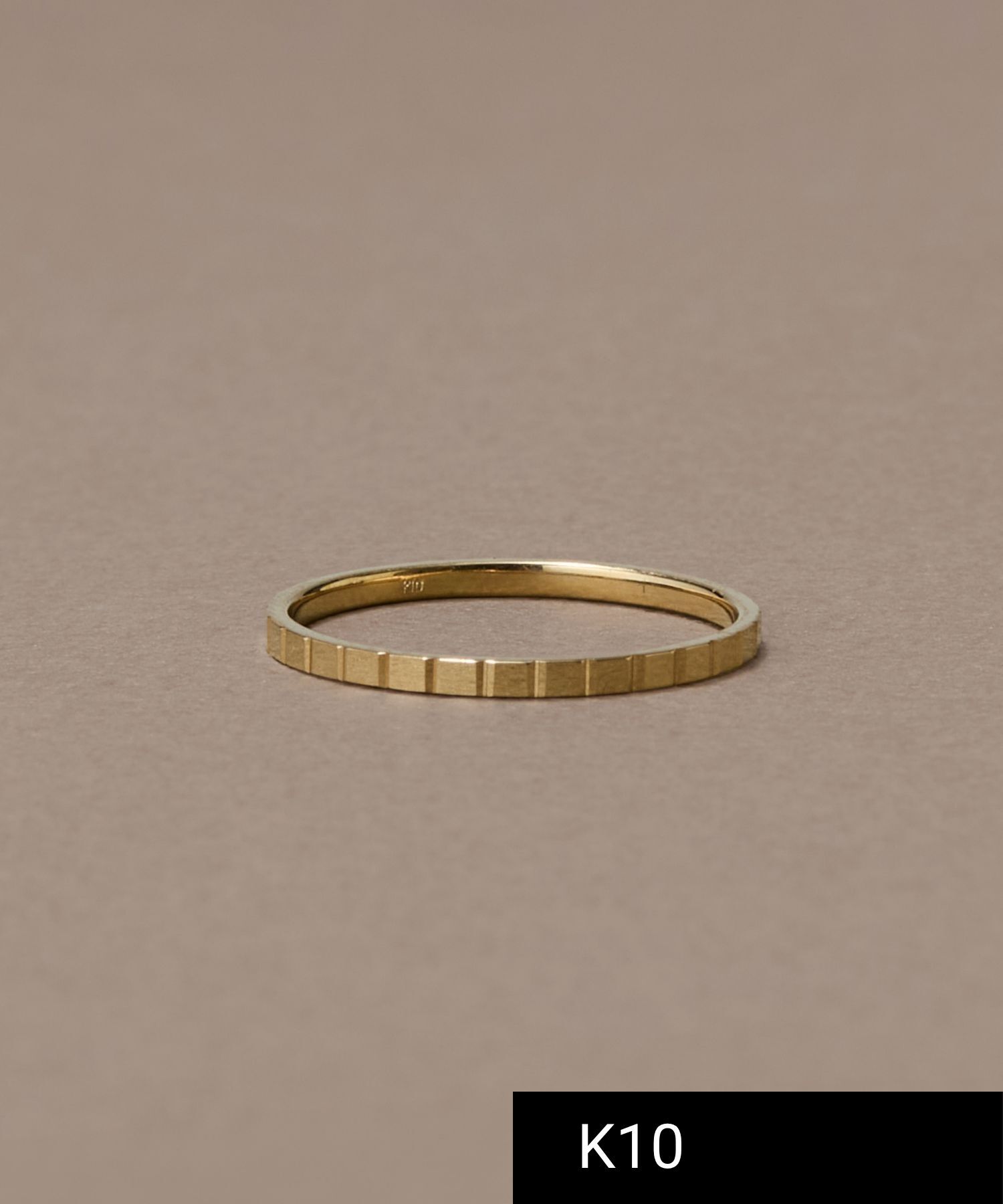 JUPITER「【K10】スリムピンキーリング/tile」|リング|ゴールド