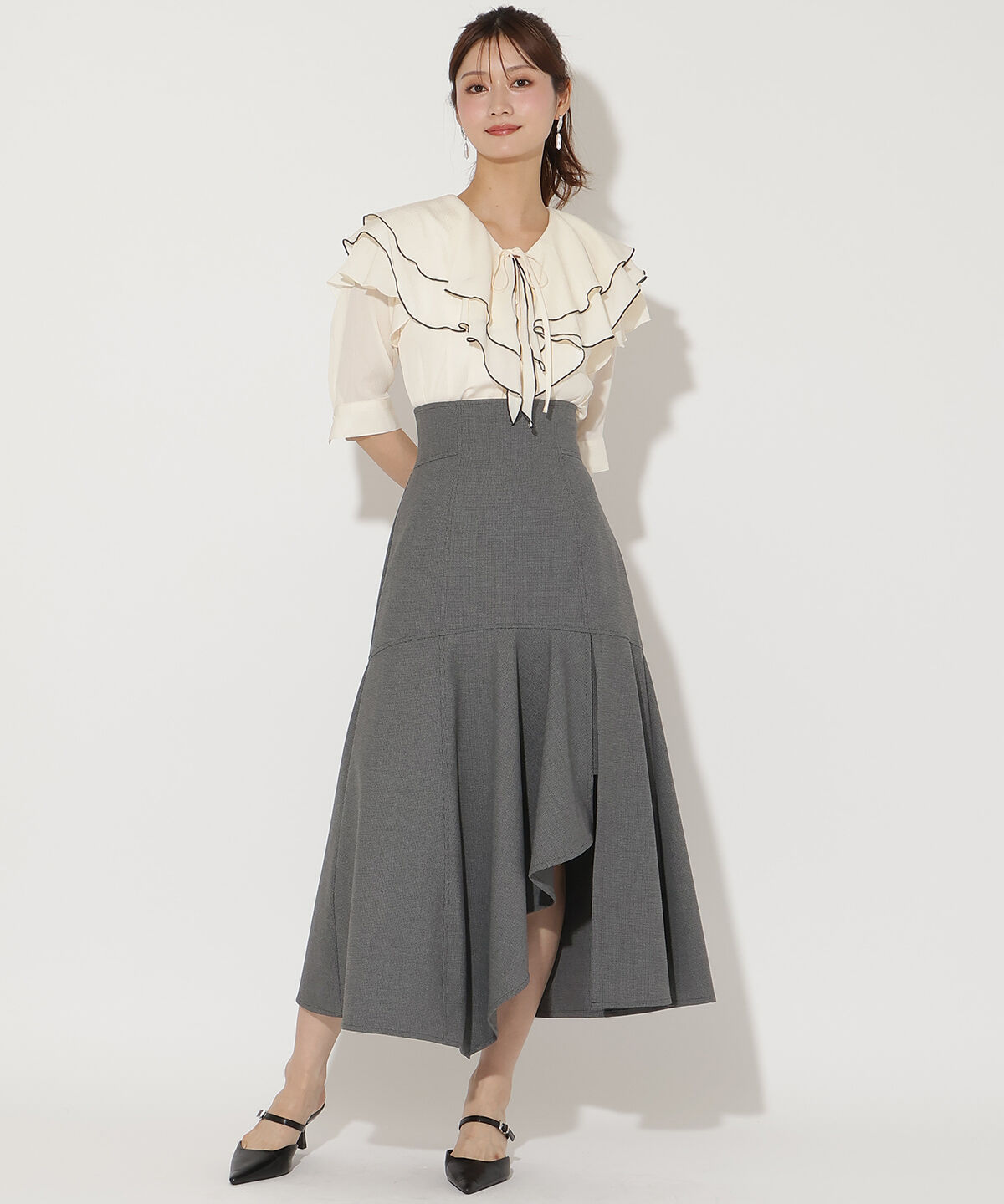 アンドクチュール「インナーミニマーメイドスカート」|フレア|