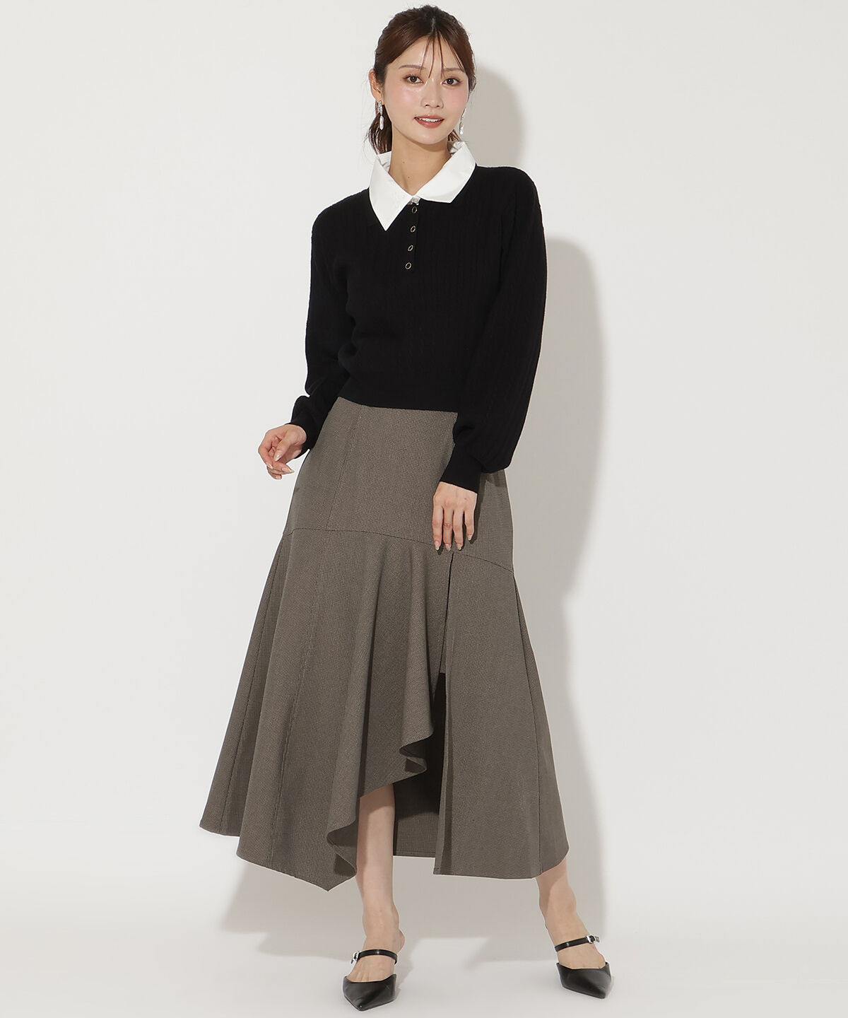 アンドクチュール「インナーミニマーメイドスカート」|フレア|