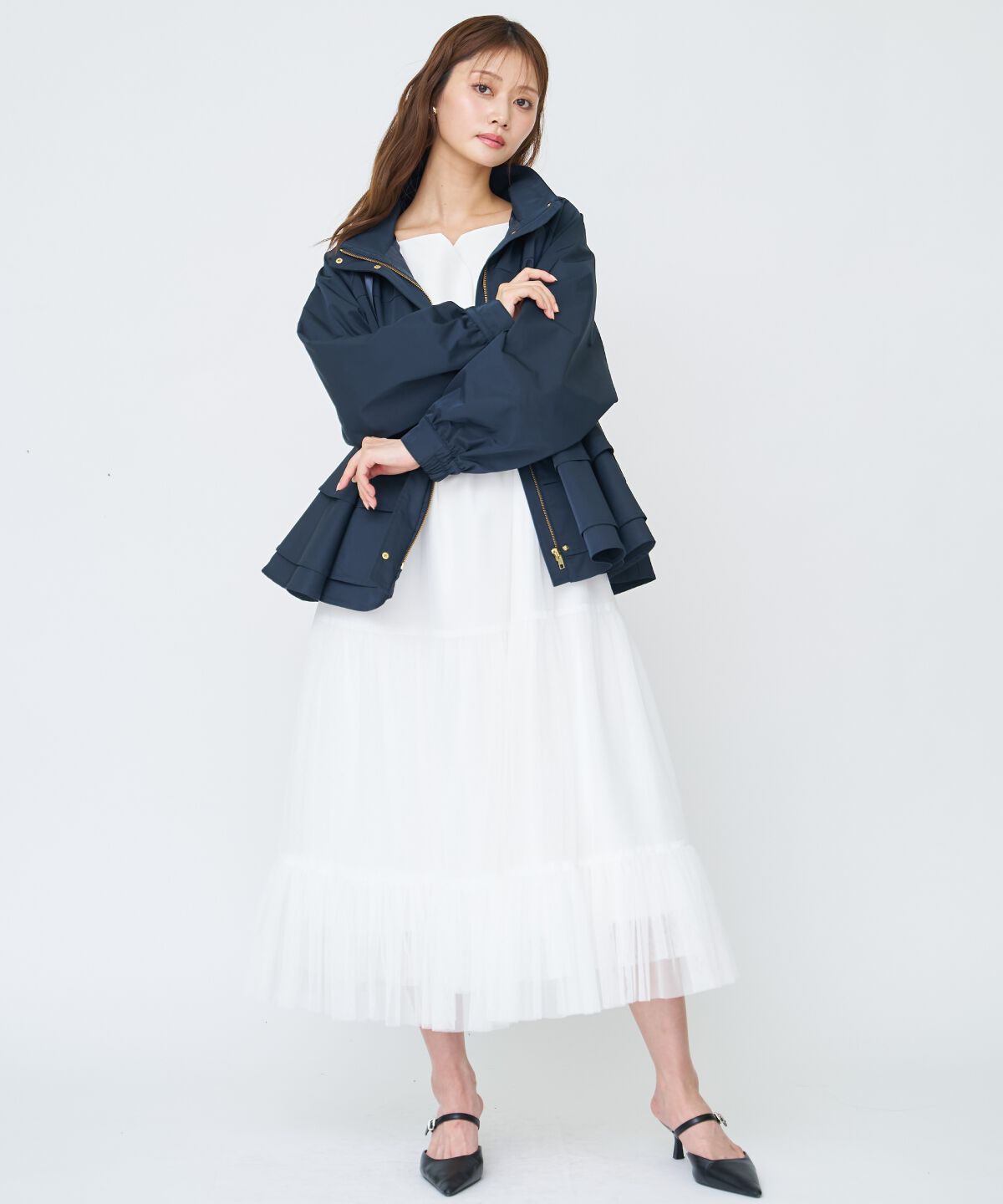 アンドクチュール「ペプラムマウンテンパーカー」|アウトドア|