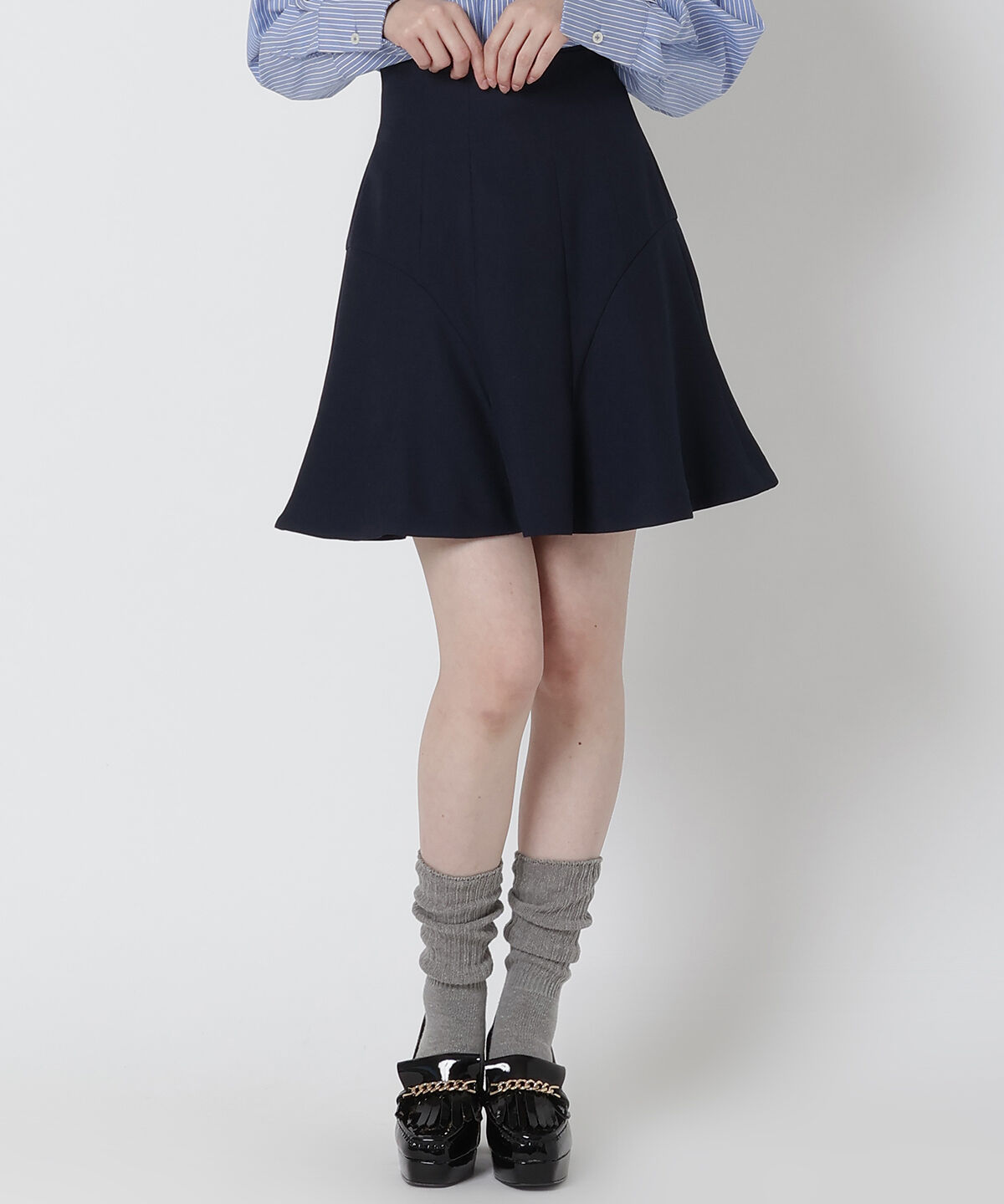 REDYAZEL「ハイウエストミニスカート」|フレア|