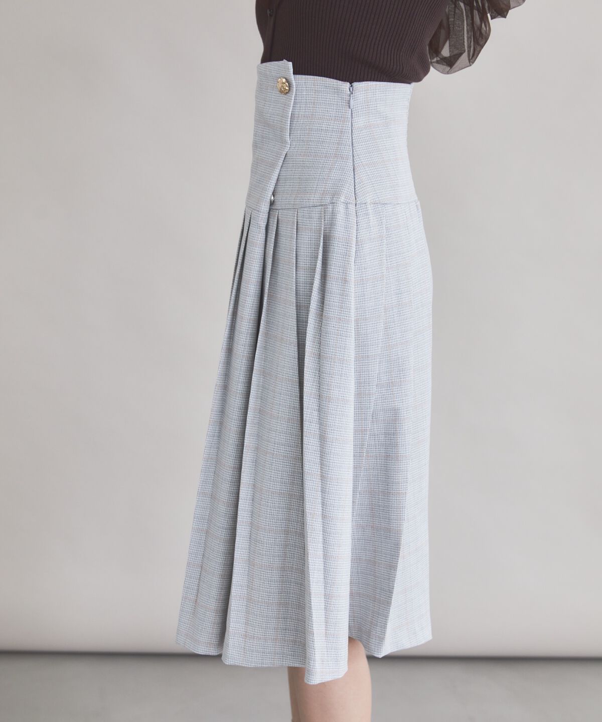 REDYAZEL「ロースイッチングプリーツスカート」|フレア|