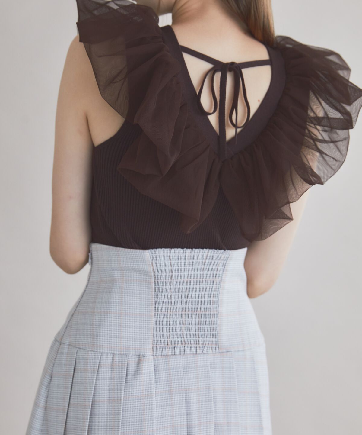 REDYAZEL「ロースイッチングプリーツスカート」|フレア|