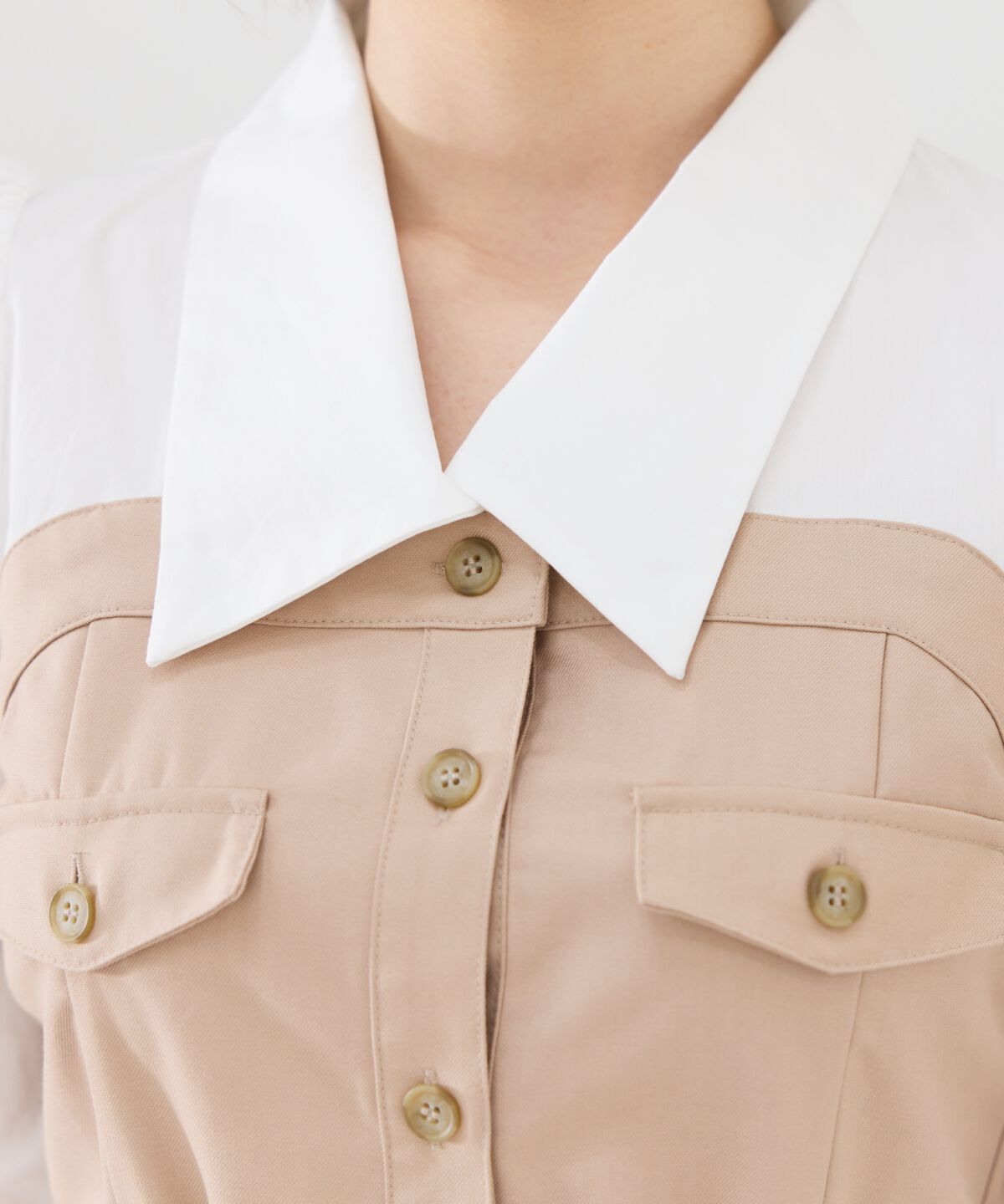 REDYAZEL「レイヤードデザインミニシャツワンピース」|ワンピース|