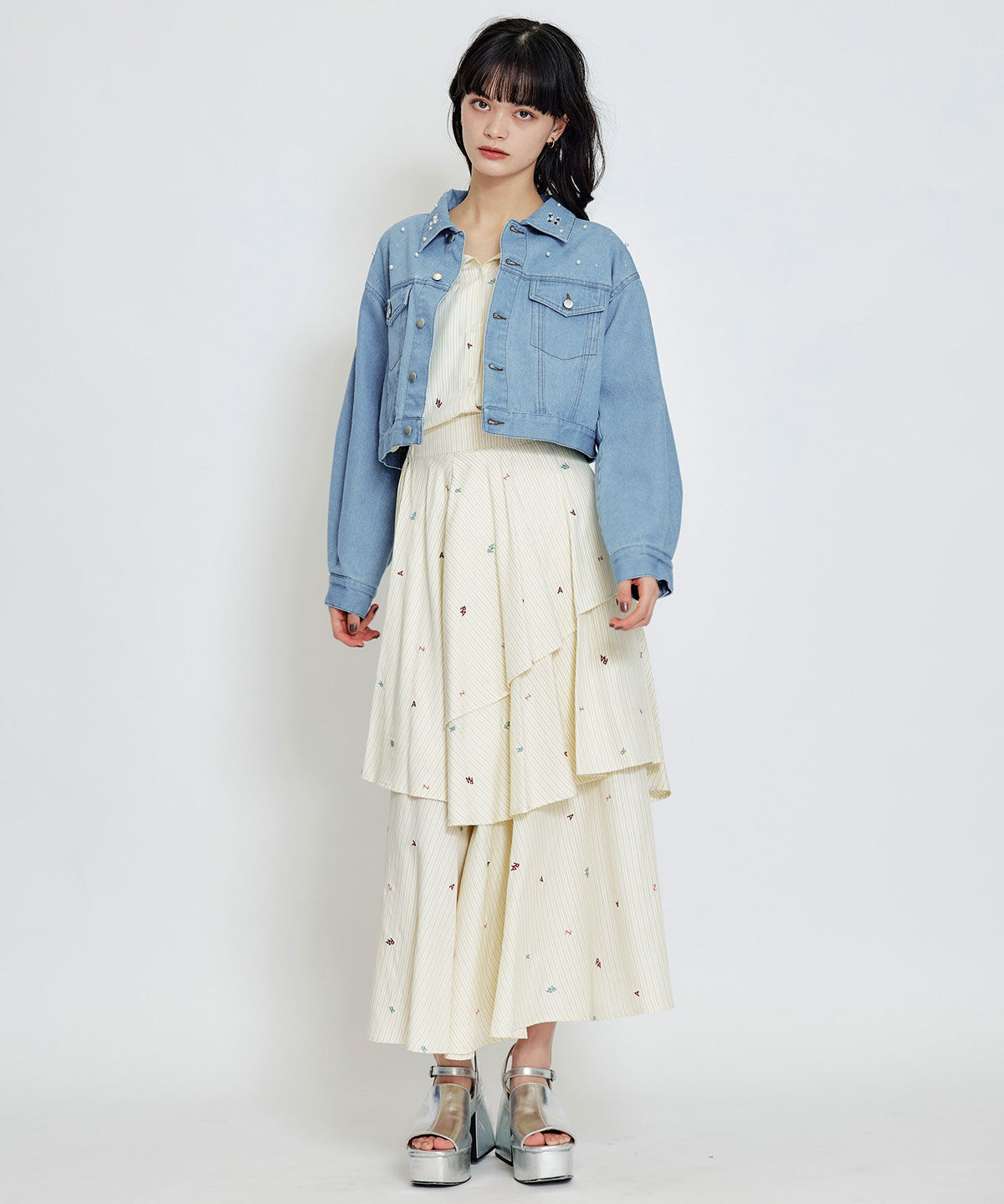 REDYAZEL「REDYAZELアルファベットロゴ刺繍2WAYシャツブラウス」|シャツ・ブラウス|