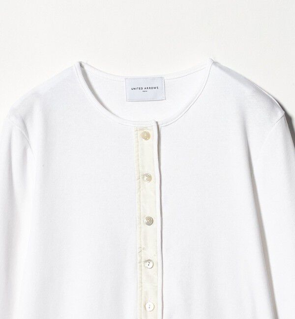 UNITED ARROWS「コットン フライス ヘンリーネック ロング Tシャツ」|Tシャツ・カットソー|