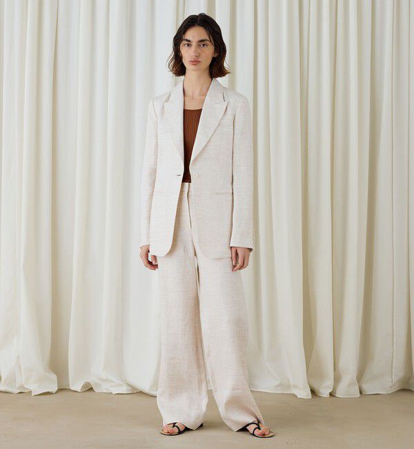 DES PRES「リネンツイル ピークドラペルジャケット」|テーラードジャケット|