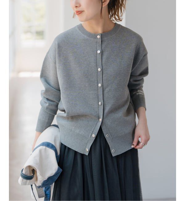 Spick and Span「《WEB限定》2WAYスナップボタンロゴニット」|カーディガン|