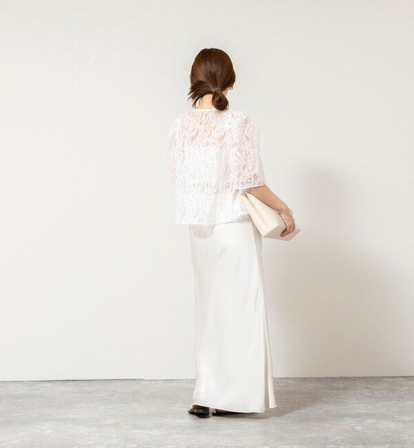 NOLLEY'S sophi「ウォッシャブルワッシャーオーガンジーカットジャガードブラウス」|シャツ・ブラウス|