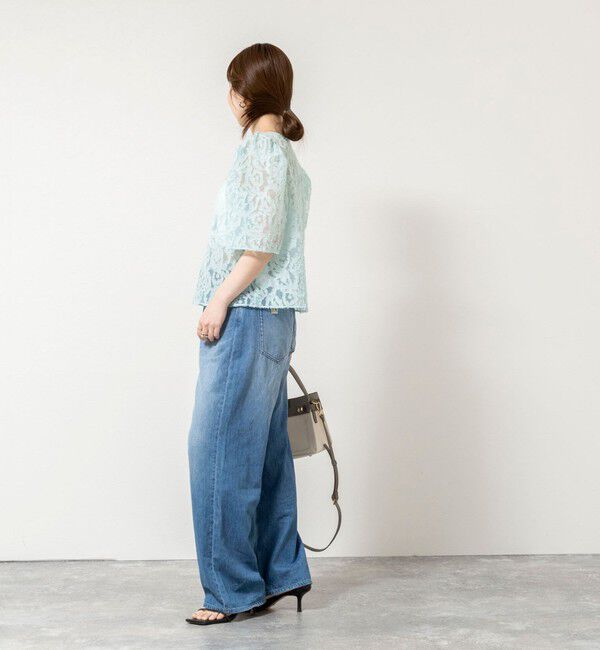 NOLLEY'S sophi「ウォッシャブルワッシャーオーガンジーカットジャガードブラウス」|シャツ・ブラウス|