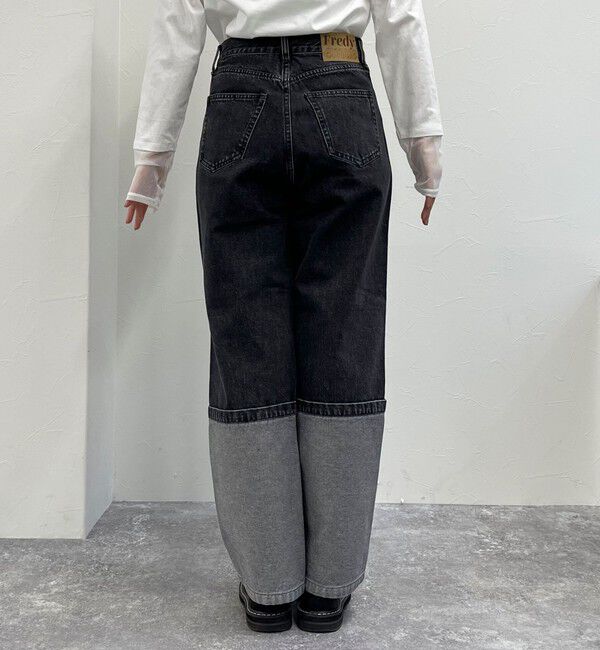 fredy emue「ロングロールアップデニムパンツ」|デニム|