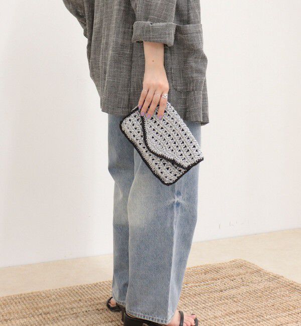 fredy emue「手編みマクラメチェーンポシェット」|ショルダー・メッセンジャー|シルバー