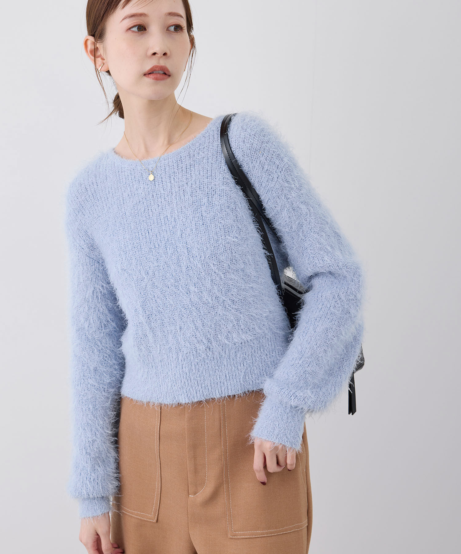 Rope&rsquo;Picnic「シャギーニットショート丈プルオーバー」|ニット・セーター|