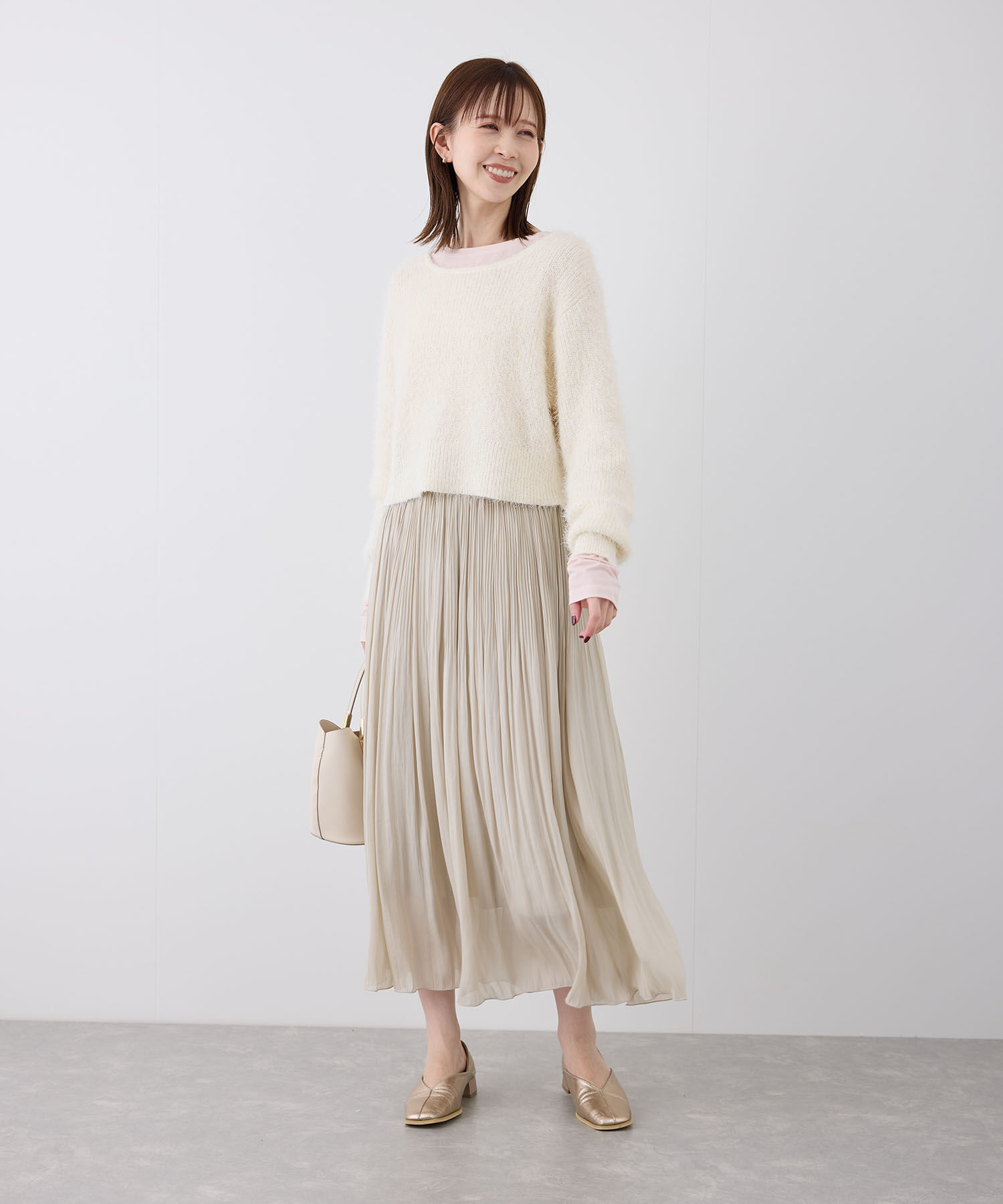 Rope&rsquo;Picnic「シャギーニットショート丈プルオーバー」|ニット・セーター|