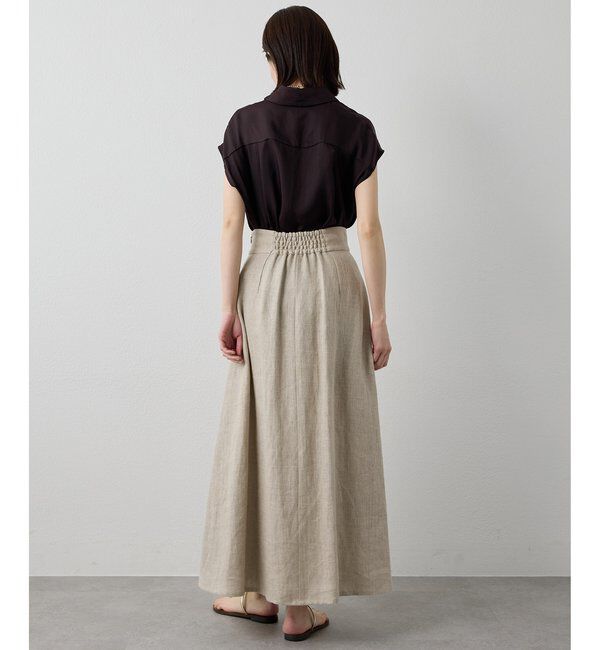 Drawing Numbers「【Drawing Numbers】キュプラノースリーブスリットブラウス」|シャツ・ブラウス|