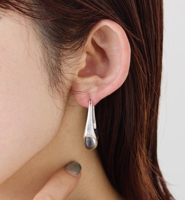  「【PAPILLONNER/パピヨネ】クリアラウンドピアス」|リング|