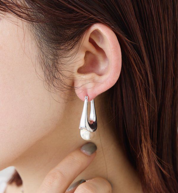  「【PAPILLONNER/パピヨネ】クリアラウンドピアス」|リング|