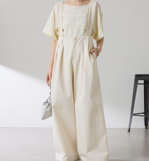  「【袖をアレンジできる】袖アレンジジョーゼットロゴTシャツ」|Tシャツ・カットソー|