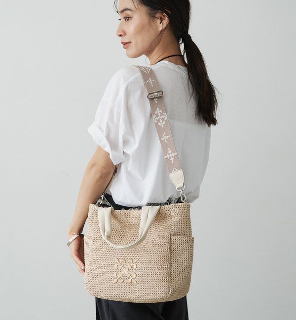  「ナイロンラフィア2WAYトートバッグ」|トートバッグ|