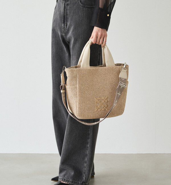  「ナイロンラフィア2WAYトートバッグ」|トートバッグ|