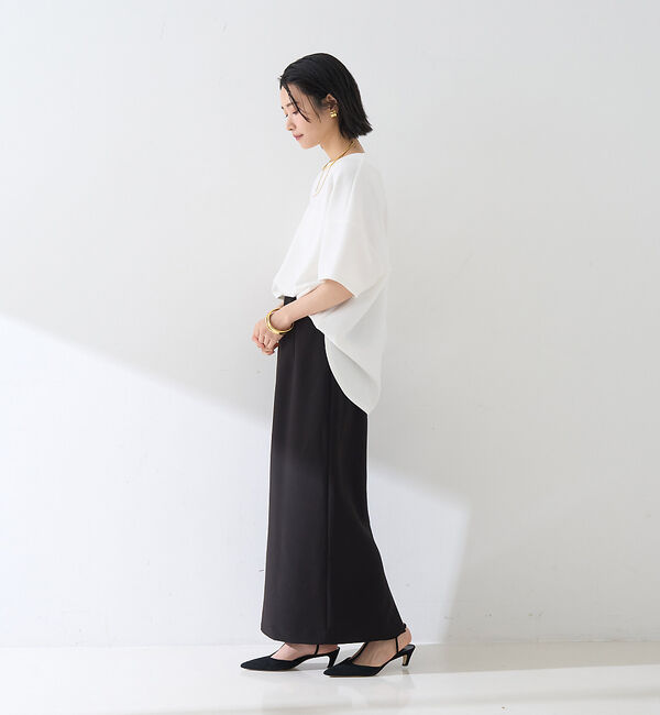 Rouge vif「【セットアップ対応】【3サイズ展開】ストレッチダブルクロスタイトスリットスカート」|スカート|