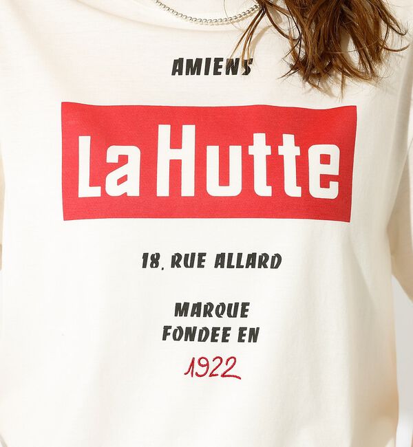 Rouge vif「【La Hutte / ラ ユット】ロゴTシャツ / プリントTシャツ / 半袖」|Tシャツ・カットソー|