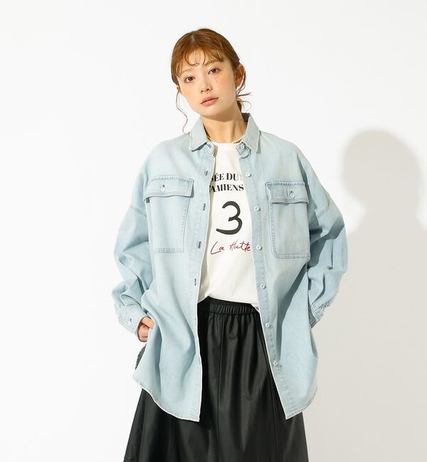 Rouge vif「【La Hutte / ラ ユット】ロゴTシャツ / プリントTシャツ / 半袖」|Tシャツ・カットソー|