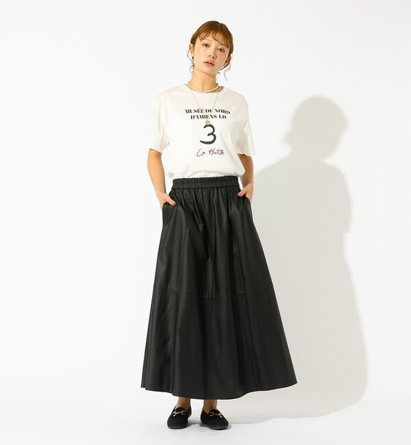 Rouge vif「【La Hutte / ラ ユット】ロゴTシャツ / プリントTシャツ / 半袖」|Tシャツ・カットソー|