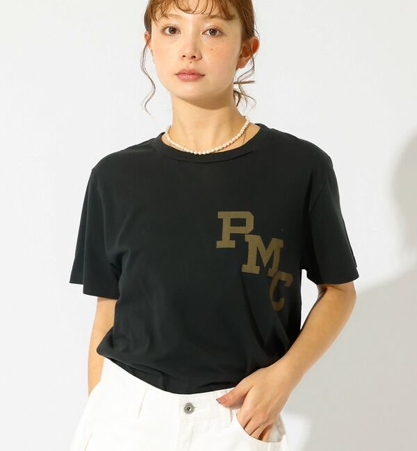 Rouge vif「【REMI RELIEF / レミレリーフ】LW加工T "RMC" / ロゴTシ」|Tシャツ・カットソー|ブラック
