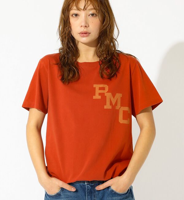 Rouge vif「【REMI RELIEF / レミレリーフ】LW加工T "RMC" / ロゴTシ」|Tシャツ・カットソー|レッド