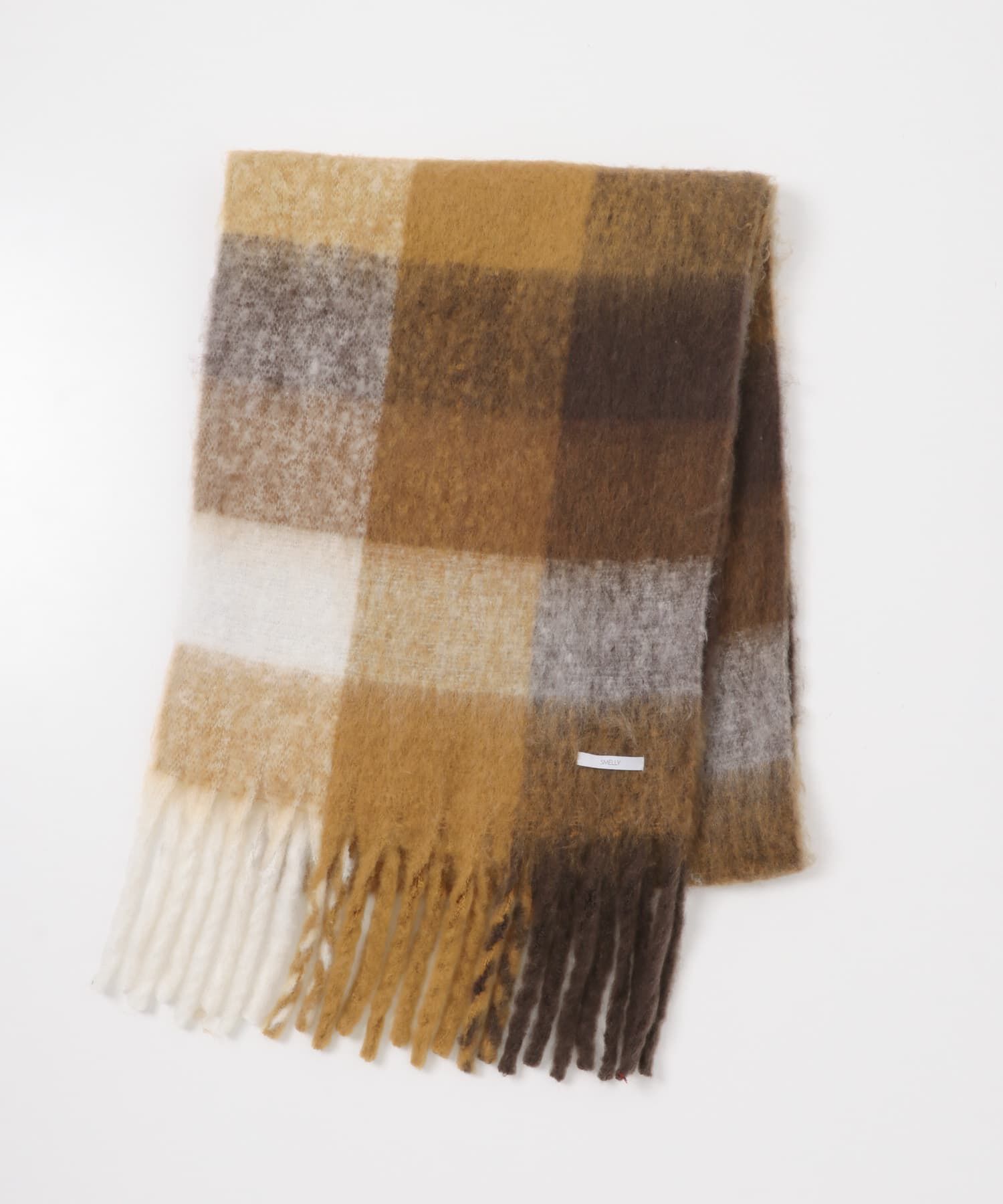 SMELLY「ボリュームチェックマフラー」|マフラー|